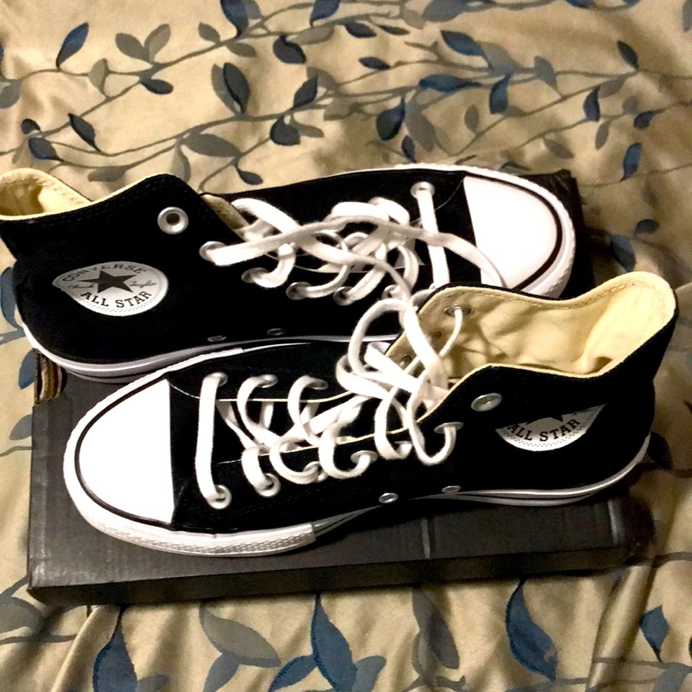 Black and White All Star High Top Platform Chuck Taylor/Converse